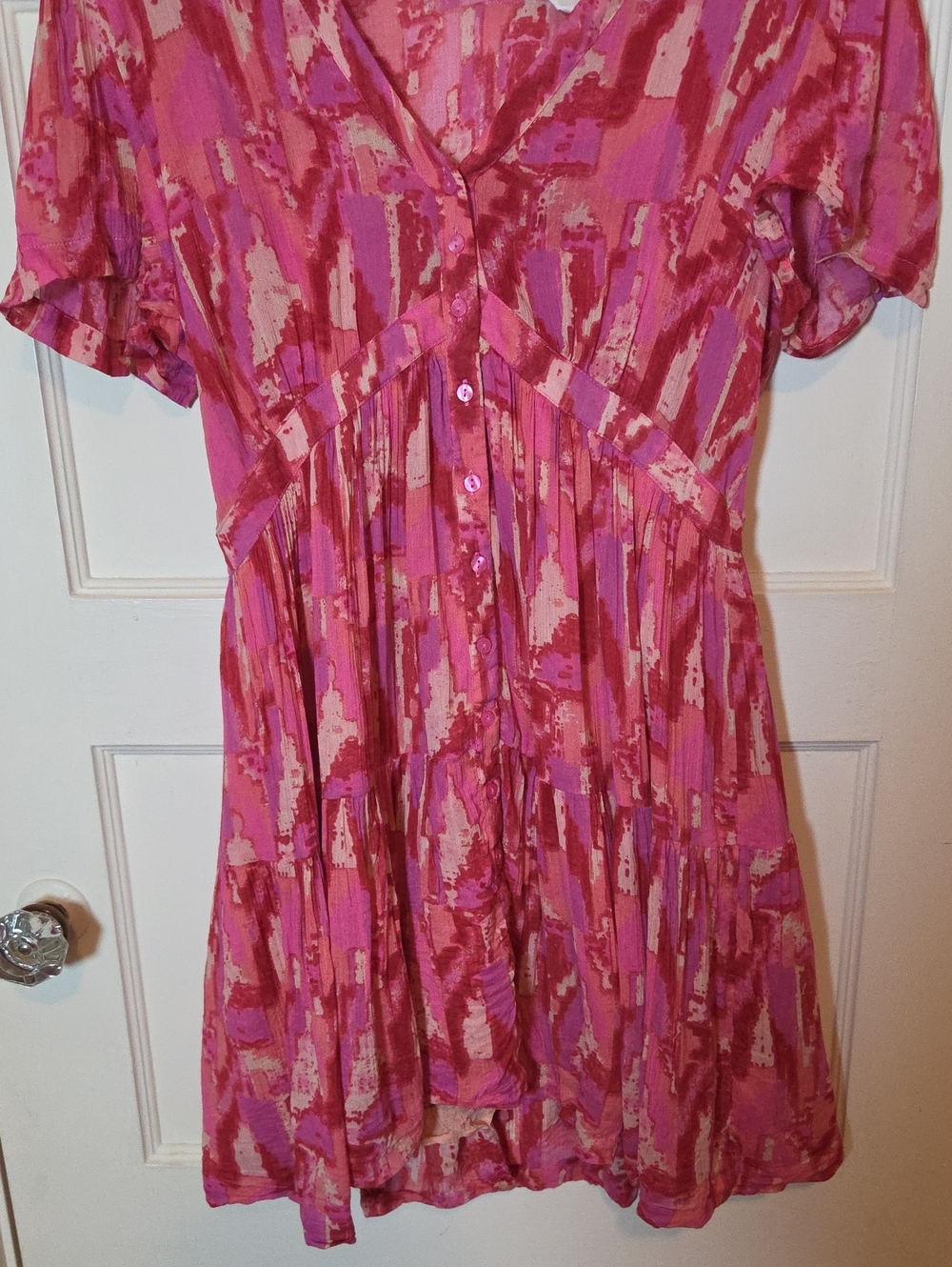 BA&SH Women's Talita Pink Printed Mini Dress Size Medium - Picture 6 of 16